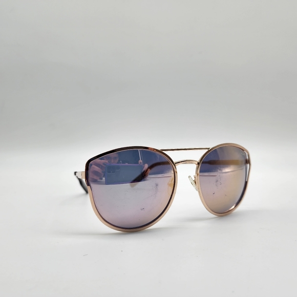 Quay Multi Colour Mirror Len Gold Tone Oversized Sunglasses - Picture 4 of 16